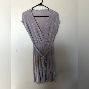 Caution To The Wind tan striped dress